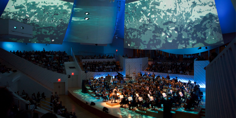 New World Center Performance Hall during concert