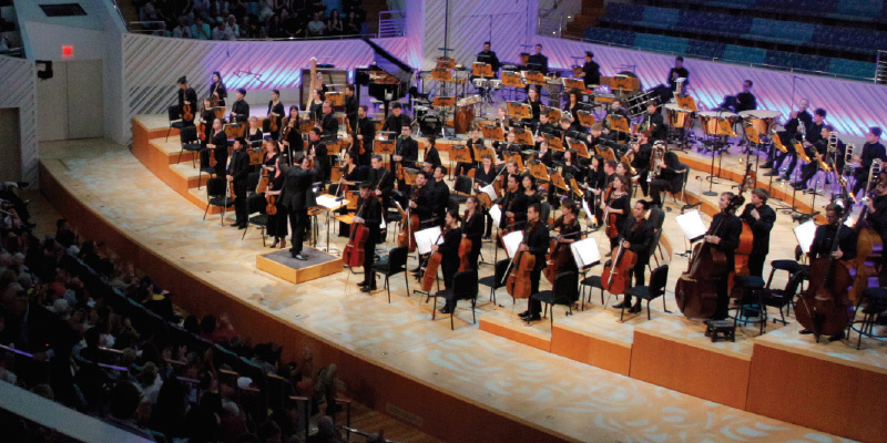Fellows on stage at the New World Center