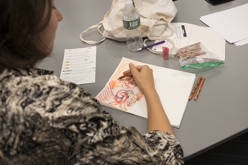 Student at Pratt Institute designing