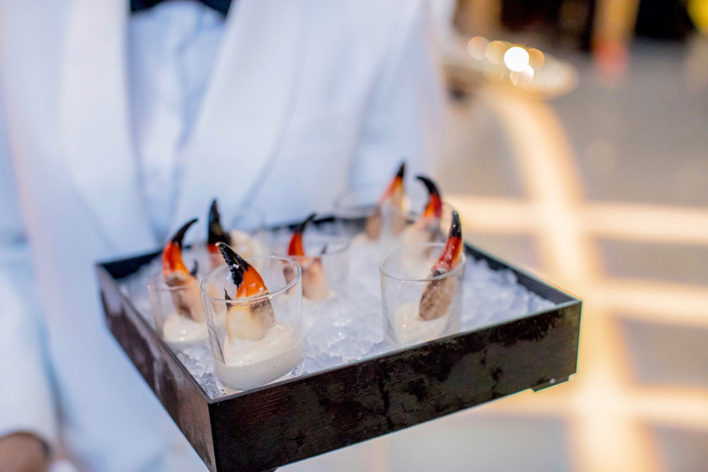 Appetizers in New World Center Atrium