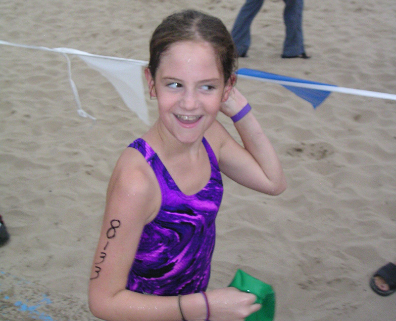 Stephanie as young runner