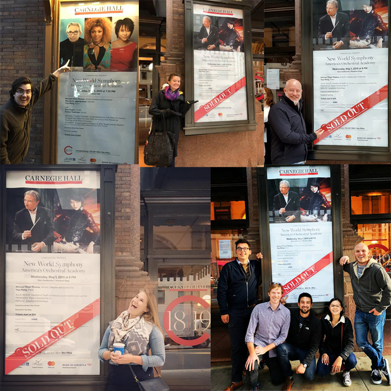 Carnegie Hall sold-out sign