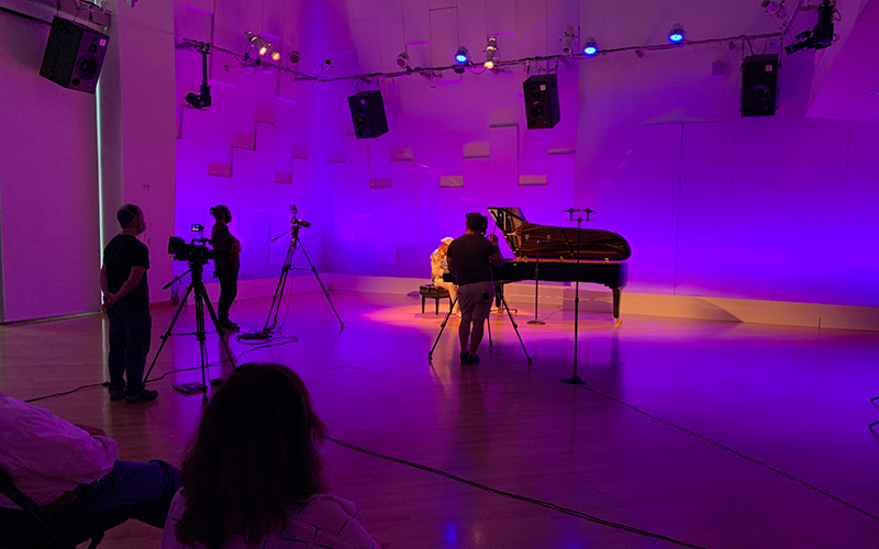 Socially-distanced recording project at the New World Center