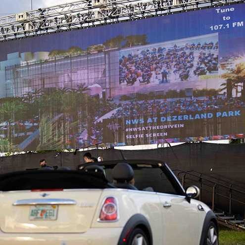 WALLCAST® concert experience goes to the Drive-In