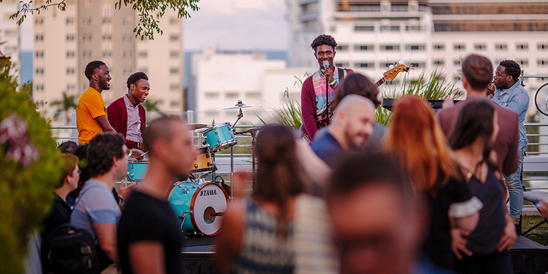 Maven Rising event on Rooftop Garden