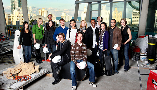 Fellows enter the New World Center for the first time