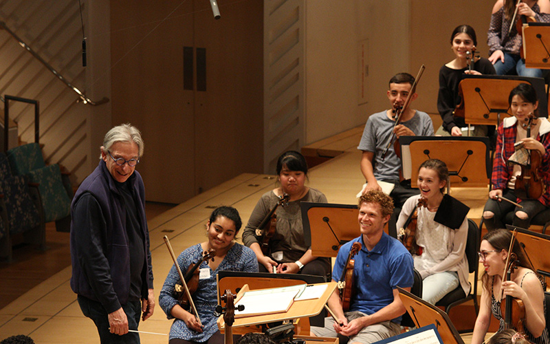 Isabela Diaz in 2019 rehearsal with MTT