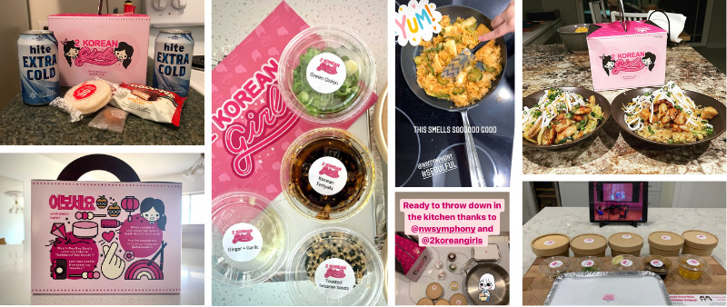 2 Korean Girls food package