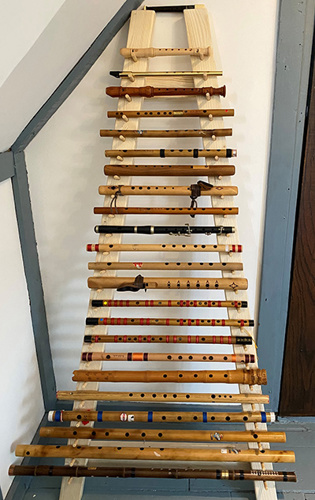 Flute stand made by Jack's father
